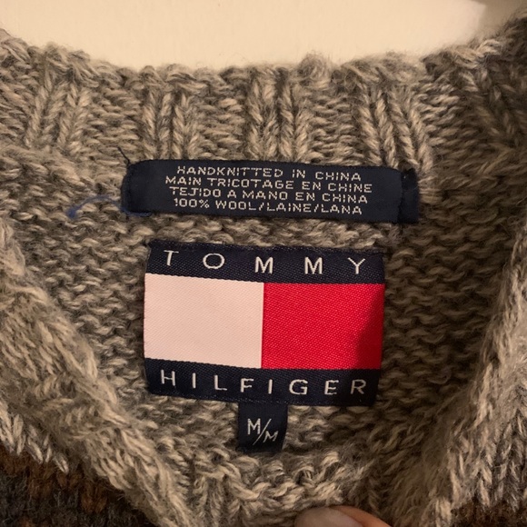 Vintage Tommy Hilfiger 90's Fair Isle Deer Crewneck Sweater - Picture 4 of 5